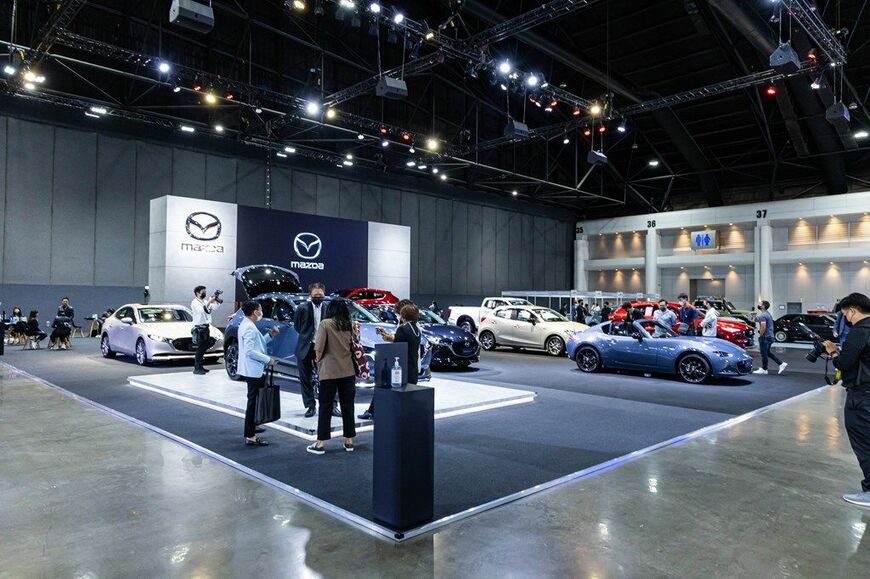 バンコク・インターナショナル・オートサロン2022の会場内（筆者撮影）