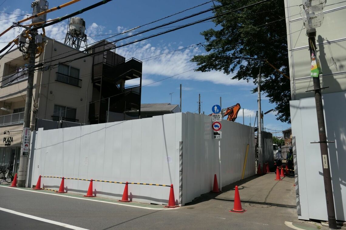 東地区再開発の予定地（記者撮影）