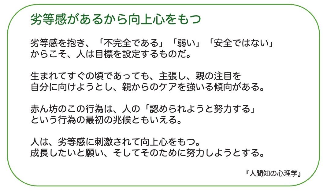 劣等感についてのアドラーの教え