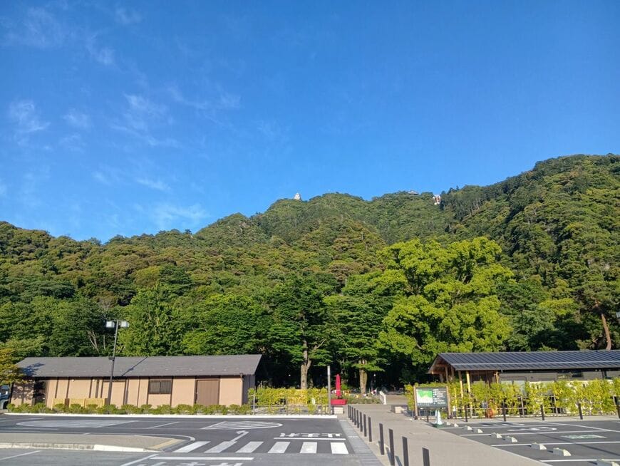 山の上に見えるのが岐阜城（写真：筆者撮影）