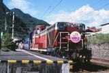 飯田線を走った「トロッコファミリー号」。ED18形など電気機関車の牽引で知られたが、1987年の運行開始当初はDE10形牽引だった（撮影：南正時）