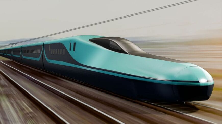 JR東日本が開発中の新型新幹線車両E10系のイメージ。インドの高速鉄道にも同型車が導入される（画像：JR東日本）