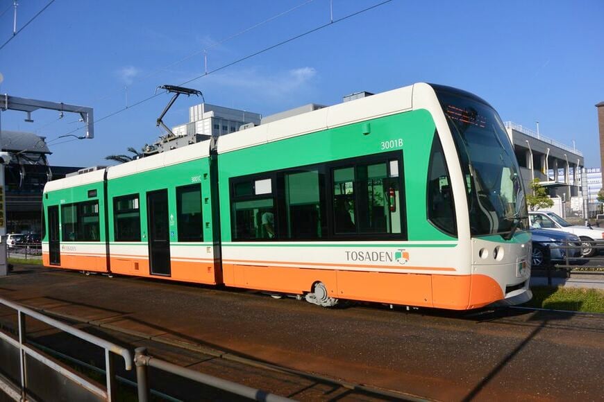 とさでん交通の車両（筆者撮影）