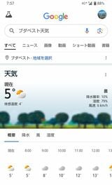 10月14日のハンガリー到着時の気温。日本よりだいぶ寒い（筆者撮影）
