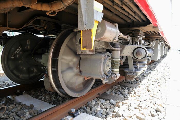 200型は全電動車のため台車は全車同じだ