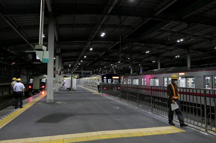 避難先の越谷駅に到着