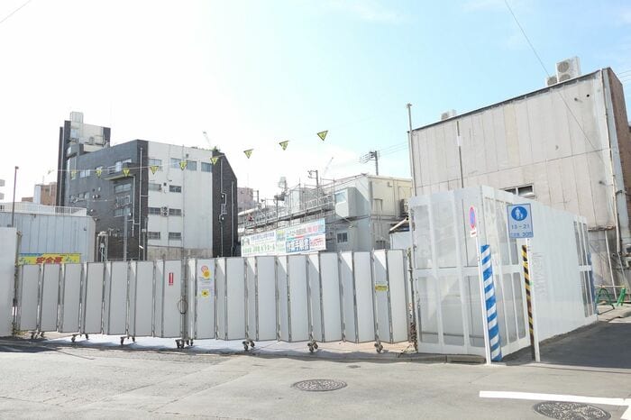 再開発地区の工事現場