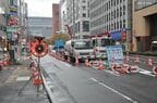 2016年に博多駅前で起きた陥没事故現場付近。