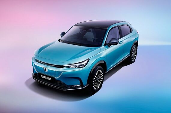 2022年4月25日、中国で発表された新型電気自動車（EV）「e:NS1（イーエヌエスワン）」（写真：本田技研工業）