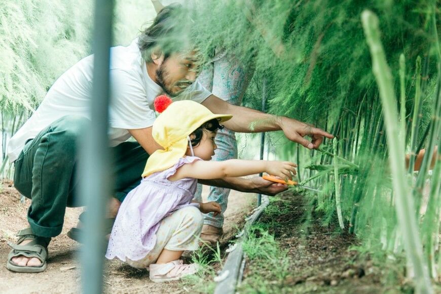 週末には家族で野菜収穫も楽しんだという（写真：キッチハイク）