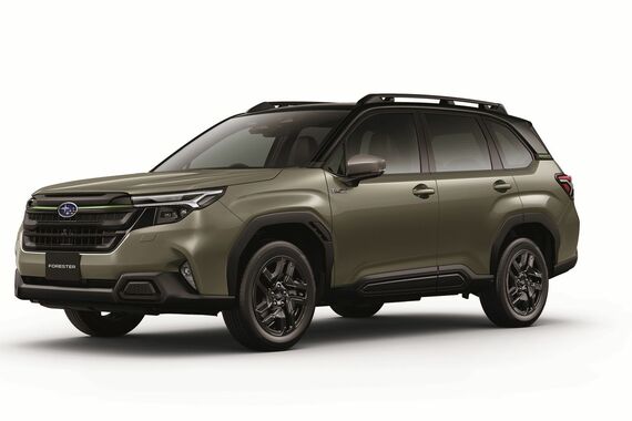 グリルにライトグリーンのアクセントカラーが入るXブレーク（写真：SUBARU）