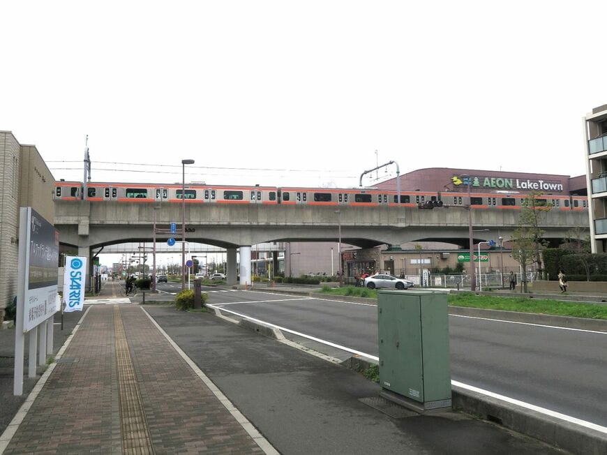 イオンレイクタウンとJR武蔵野線
