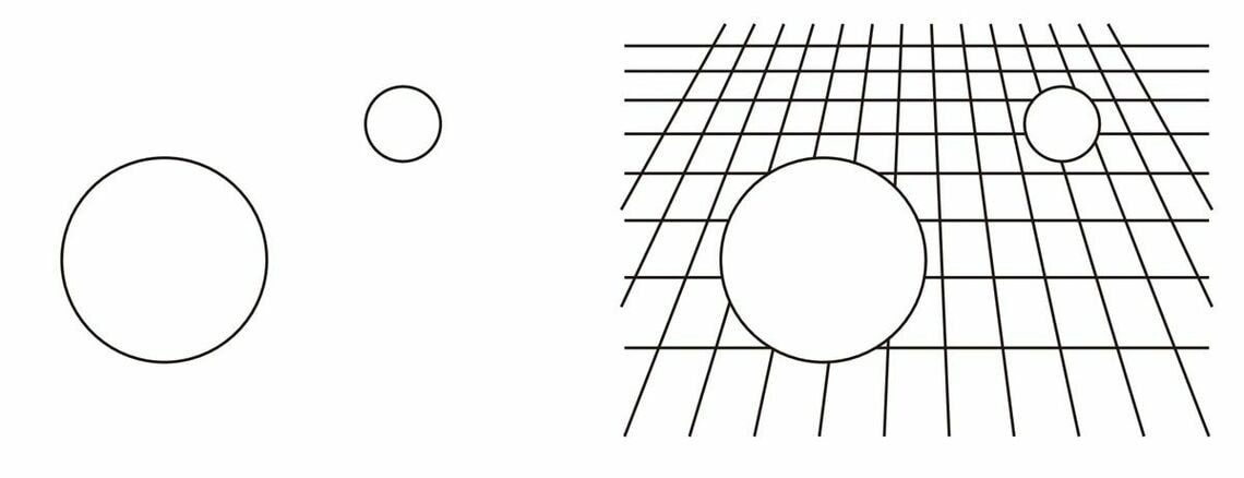 バカの見方（左）とボケの見方（右）。『図像学入門』（P91）の図をもとに米光が作図