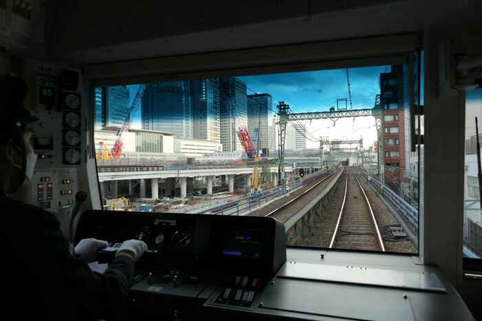 京急品川駅引き上げ線の前面展望