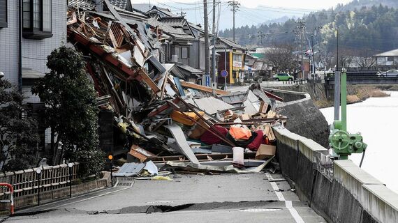 能登半島地震での被災地の様子