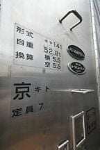 連結面に記載された表記類。「京」は京都支社管轄、