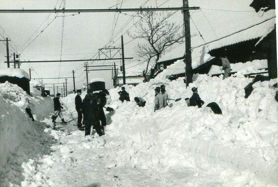 三八豪雪 福井鉄道 西武生