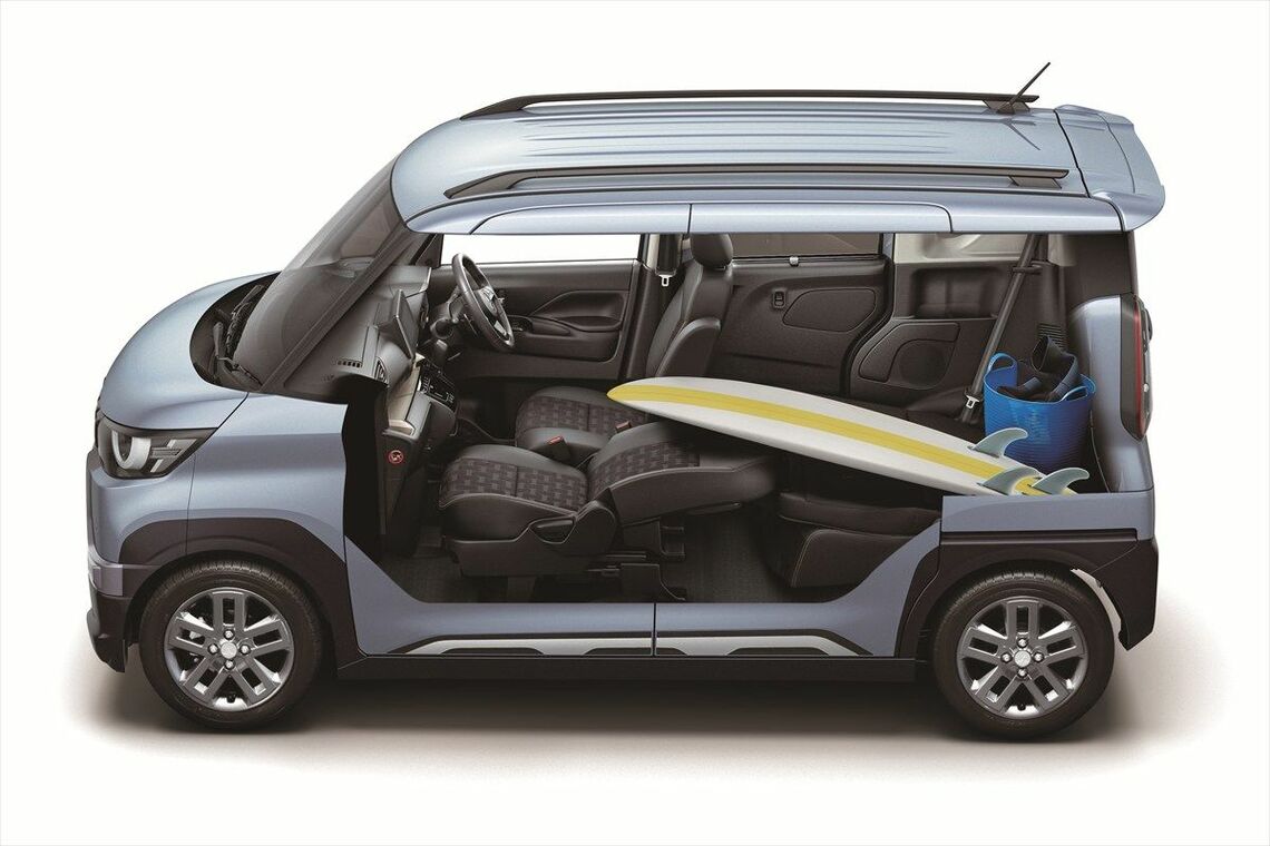 軽スーパーハイトワゴンとしての実用性も兼ね備える（写真：三菱自動車工業）