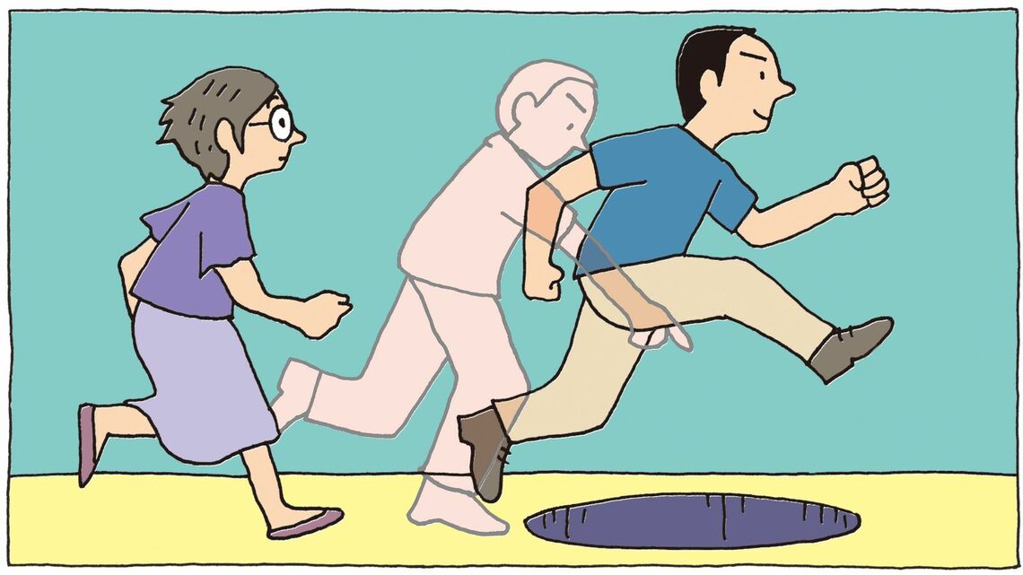 30代で妻と死別した夫が、その後に選んだ意外な人生とは?(イラスト:堀江篤史)
