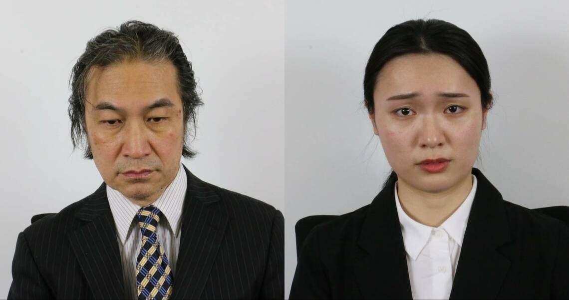 暗い表情の例（Ⓒ株式会社空気を読むを科学する研究所）