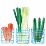 細長い野菜は「立てて保存」で鮮度を保つ