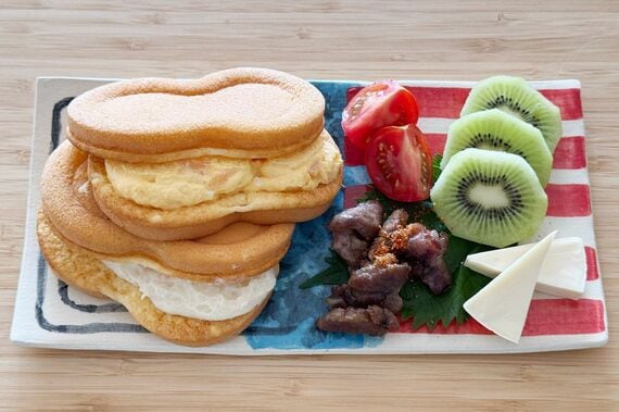 朝食にぴったりなワッフルサンド