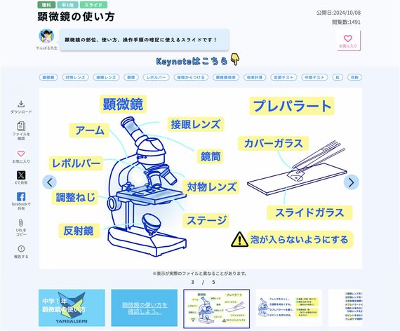 せんせい市場にアップロードされた教材