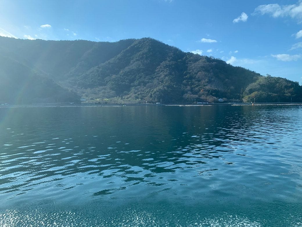 通学のために乗っていた船から見える風景