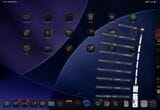 Dockにフォルダを置けるようになった。これを開くと、ファイル一覧が縦にズラッと並ぶ（筆者撮影）