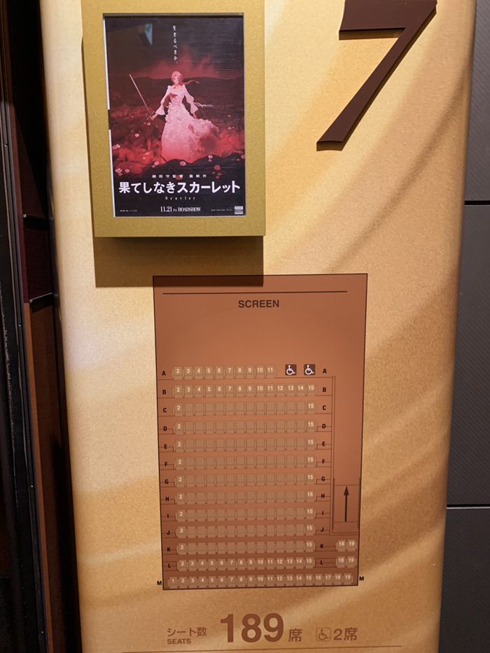 「映画.com」では2.9という低評価になっている「果てしなきスカーレット」 （筆者撮影）