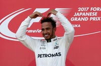 F1日本グランプリ､英ハミルトン選手が優勝 タイヤトラブル乗り越え通算61勝､今季8勝目