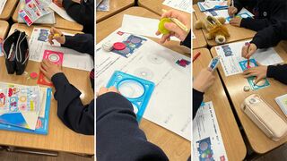 デザイン定規を使った田園調布学園の数学授業