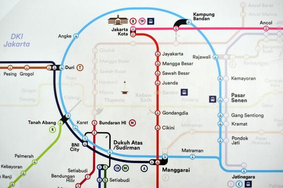 ジャカルタ都市鉄道路線図
