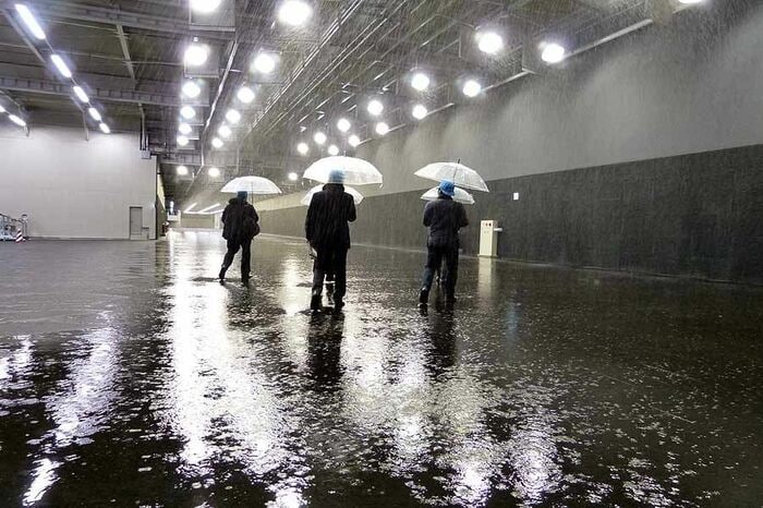 自然雨に近い粒径で再現できる