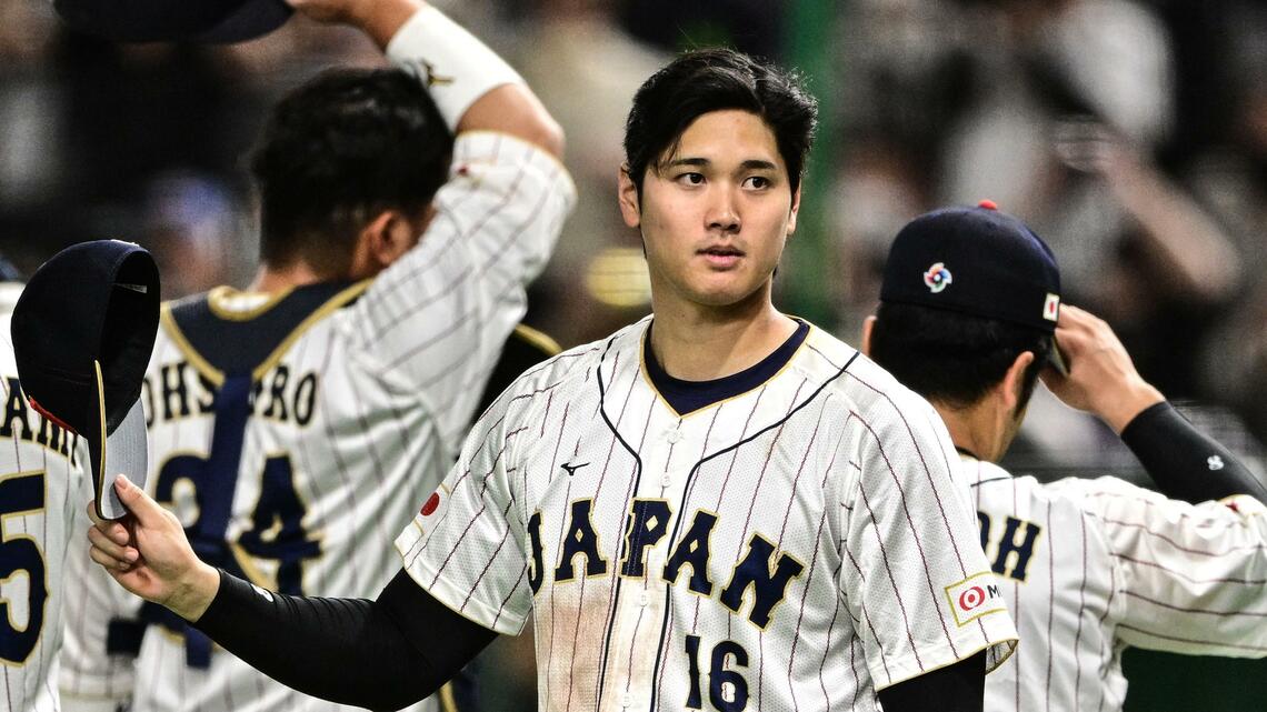 「WBC・1次リーグB組／日本－韓国」の大谷翔平（写真：AFP＝時事）