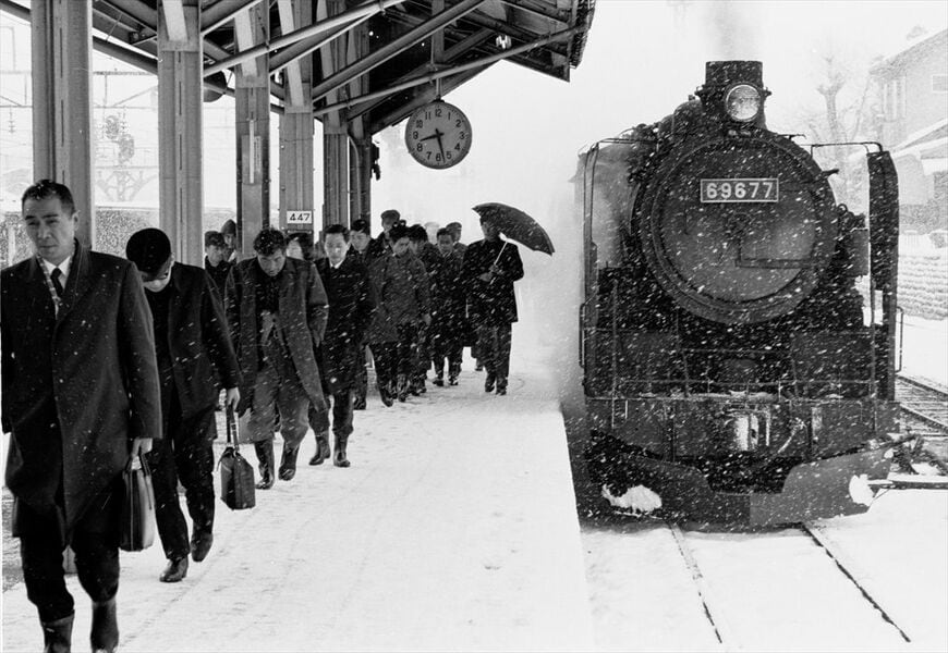 米坂線米沢駅構内　1971年12月（撮影：南正時）