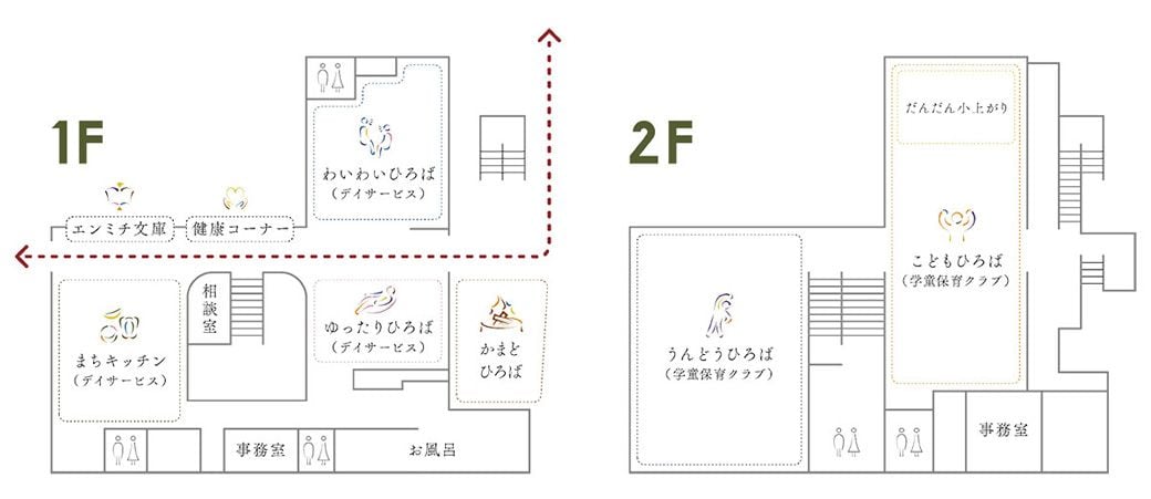 「実はプライバシーの観点から、当初は『まちキッチン』にパーテーションを設けるつもりでした。でも『隠されている部分がないほうが安心だし、かえってトラブルも生じにくい』と、働きながらみんなで開く・閉じるのバランスを考えていくことに。福祉従事者としての覚悟と懐の深さが、のびのびとした空間に導いたと感じます」（長谷川さん）