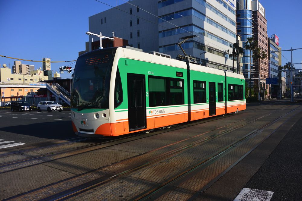 とさでん交通の車両（筆者撮影）