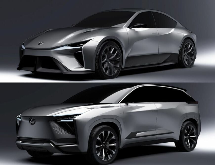 「レクサス・エレクトリファイド・セダン」（上）と「レクサス・エレクトリファイドSUV」（写真：トヨタグローバルニュースルーム）