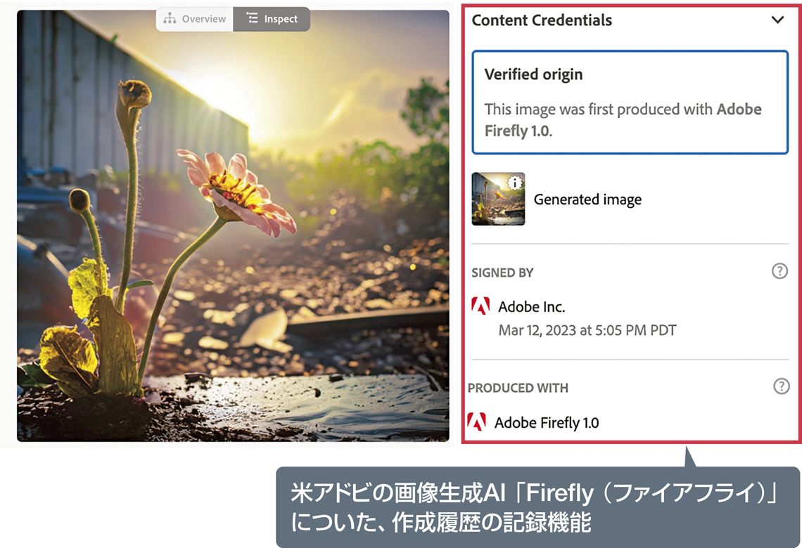 Adobe Fireflyの画面