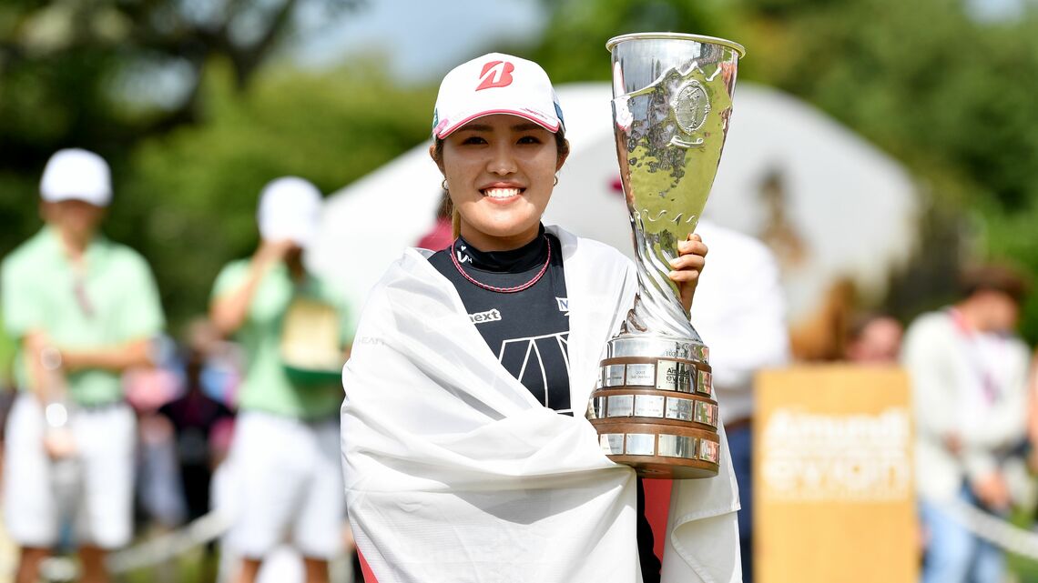 アムンディ・エビアン選手権で、日本女子4人目のメジャー優勝を飾った古江彩佳。彼女が使っているシャフトもフジクラだ（写真：Valerio Pennicino／Getty Images）