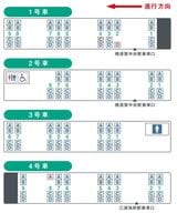 「モーニング・ウィング3号」新造車両の座席表（画像：京急電鉄提供）