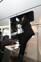 GSEの運転台へはこのように出入りする