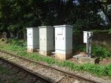 立ち並ぶ日本製の信号ボックス（筆者撮影）