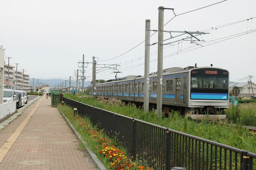 JR仙石線の石巻あゆみ野駅付近（筆者撮影）