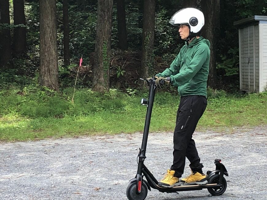 筆者が個人所有する原付（1種）の電動キックボード（筆者関係者撮影）
