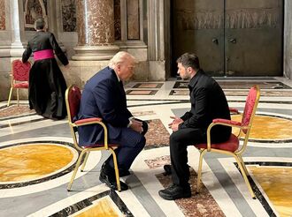 トランプ氏とゼレンスキー氏､短時間の会談実施