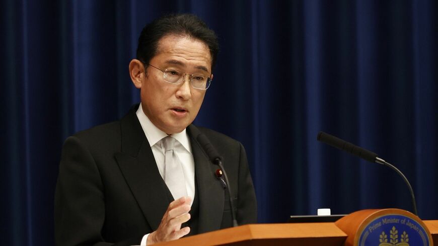 記者会見する岸田文雄首相