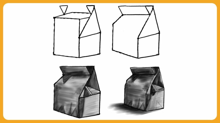 紙袋を描くだけで絵が上達するという、驚きの方法とは（出所：『誰でも30分で絵が描けるようになる本』）