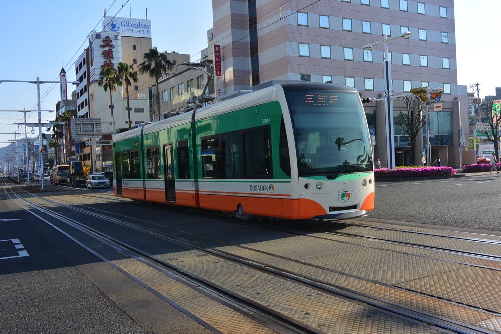 とさでん交通の車両（筆者撮影）